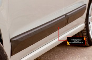 939 р. Молдинг передней двери RA (левый)  Volkswagen Polo  5 (2015-2020) (Поверхность глянец (под окраску), Неокрашенный). Увеличить фотографию 1