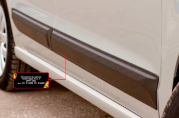 939 р. Молдинг передней двери RA (правый)  Volkswagen Polo  5 (2015-2020) (Поверхность глянец (под окраску), Неокрашенный). Увеличить фотографию 1