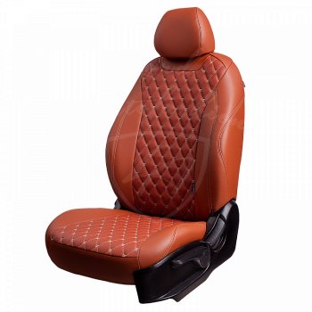 Чехлы для сидений (6R, 6C) Lord Autofashion Байрон (экокожа, спинка и сиденья 60/40, 2П- и 1 Г-образных подголовника) Volkswagen (Волксваген) Polo (Поло)  5 (2009-2020) 5 седан дорестайлинг, хэтчбек дорестайлинг, седан рестайлинг, хэтчбек рестайлинг