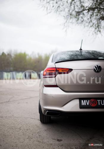 3 499 р. Имитация выхлопа MV-Tuning  Volkswagen Polo  Mk6 (2020-2022) (BLACK (чёрный глянец)). Увеличить фотографию 4