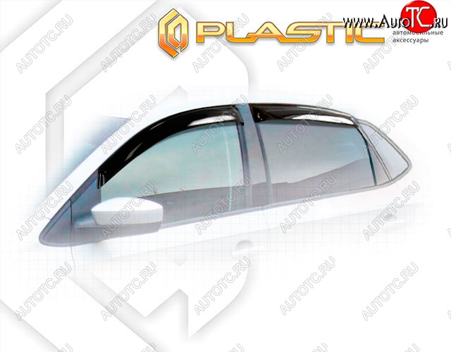 1 989 р. Дефлектора окон CA-Plastik  Volkswagen Polo  5 (2015-2020) (Classic полупрозрачный, Без хром. молдинга)