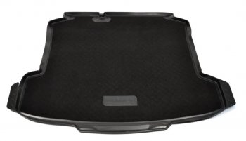 Комбинированый коврик с повышенной износостойкостью в багажник Unidec (полиуретан, текстиль) Volkswagen Polo 5 седан дорестайлинг (2009-2015)  (Черный)