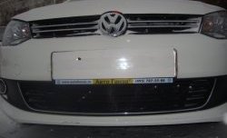 2 089 р. Сетка на бампер Russtal (черная) Volkswagen Polo 5 седан дорестайлинг (2009-2015). Увеличить фотографию 3