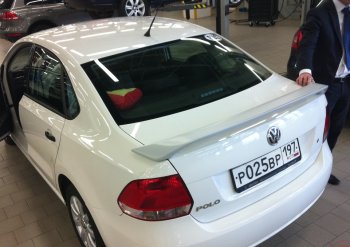 4 999 р. Спойлер Sport  Volkswagen Polo  5 (2009-2020) (Неокрашенный). Увеличить фотографию 1