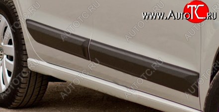 3 199 р. Молдинги дверей RA (комплект)  Volkswagen Polo  5 (2009-2015) (Поверхность глянец (под окраску), Неокрашенные)