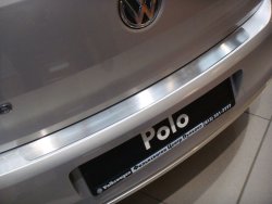 1 394 р. Накладка на задний бампер без логотипа Souz-96 Volkswagen Polo 5 хэтчбек дорестайлинг (2009-2015). Увеличить фотографию 1