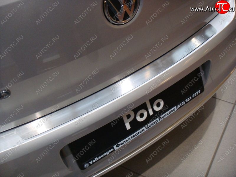1 394 р. Накладка на задний бампер без логотипа Souz-96 Volkswagen Polo 5 хэтчбек дорестайлинг (2009-2015)