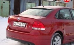 3 499 р. Козырёк на заднее лобовое стекло Sport  Volkswagen Polo  5 (2009-2020) (Неокрашенный). Увеличить фотографию 1