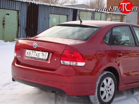 3 499 р. Козырёк на заднее лобовое стекло Sport  Volkswagen Polo  5 (2009-2020) (Неокрашенный)