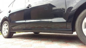 2 499 р. Пороги накладки Centre Tuning Volkswagen Polo 5 седан рестайлинг (2015-2020) (Неокрашенные). Увеличить фотографию 2