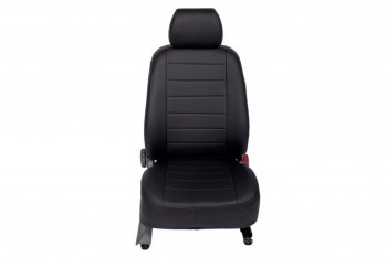 6 249 р. Чехлы на сиденья из экокожи Seintex (экокожа)  Volkswagen Polo  5 (2009-2015) (Спинка 40/60, цвет черный/черный). Увеличить фотографию 1