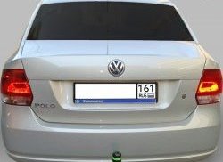 6 599 р. Фаркоп Лидер Плюс Volkswagen Polo 5 седан дорестайлинг (2009-2015) (Без электропакета). Увеличить фотографию 1
