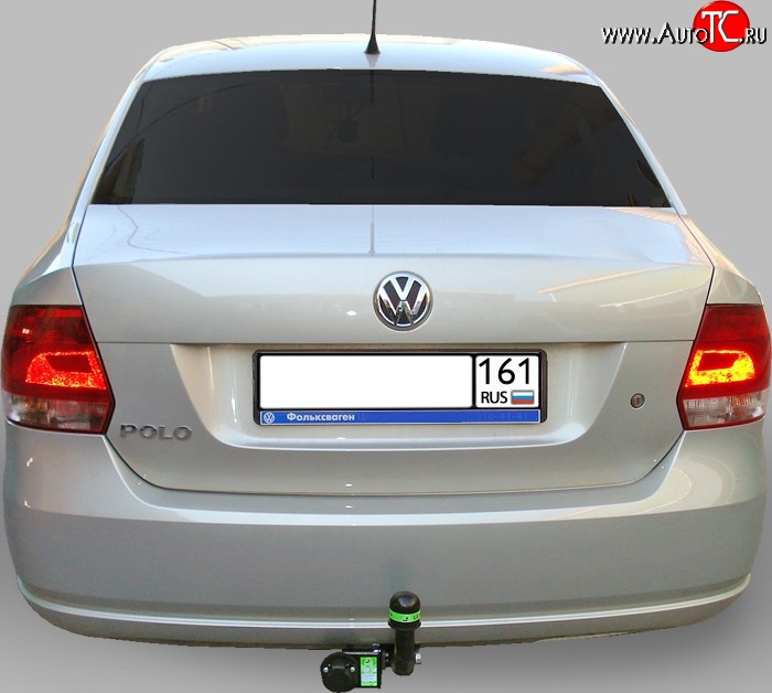 6 599 р. Фаркоп Лидер Плюс Volkswagen Polo 5 седан дорестайлинг (2009-2015) (Без электропакета)