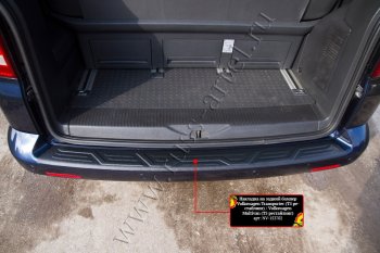 2 099 р. Накладка защитная на задний бампер (шагрень) RA  Volkswagen Transporter  T5 (2009-2015). Увеличить фотографию 2