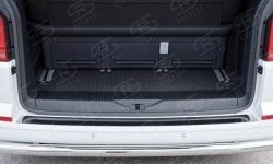 Накладка защитная на верхнюю часть заднего бампера Russtal Volkswagen Caravelle T6 дорестайлинг (2015-2019)  (Нержавейка полированная)