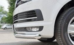 11 999 р. Защита переднего бампера (Ø63 мм, нержавейка) Russtal Volkswagen Caravelle T6 дорестайлинг (2015-2019). Увеличить фотографию 4