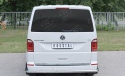 12 999 р. Защита заднего бампера (Ø63 мм секция, нержавейка, длинная база) Russtal Volkswagen Multivan T6 дорестайлинг (2016-2019). Увеличить фотографию 2