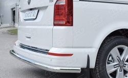12 999 р. Защита заднего бампера (Ø63 мм секция, нержавейка, длинная база) Russtal Volkswagen Multivan T6 дорестайлинг (2016-2019). Увеличить фотографию 3