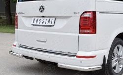 13 999 р. Защита заднего бампера (Ø63 мм уголки, нержавейка, длинная база) Russtal Volkswagen Multivan T6 дорестайлинг (2016-2019). Увеличить фотографию 3