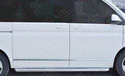 13 849 р. Широкая защита порогов с трубой диаметром 42 мм (короткая база) Russtal (левая защита)  Volkswagen Multivan  T6 - Transporter  T6. Увеличить фотографию 4