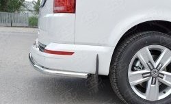 11 449 р. Защита заднего бампера (Ø42 мм, нержавейка, короткая база) Russtal Volkswagen Multivan T6 дорестайлинг (2016-2019). Увеличить фотографию 4