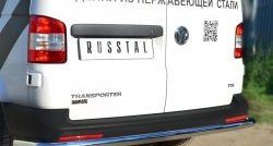 12 999 р. Защита заднего бампера (Ø63 мм, нержавейка) Russtal Volkswagen Caravelle T5 рестайлинг (2009-2015). Увеличить фотографию 2