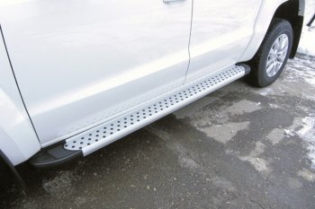 Алюминиевые пороги для ног Slitkoff (Standart) Volkswagen Teramont CA1 дорестайлинг (2016-2020)
