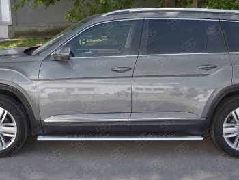 34 649 р. Пороги труба 120х60 Russtal (овал с проступью)  Volkswagen Teramont  CA1 (2016-2020). Увеличить фотографию 3