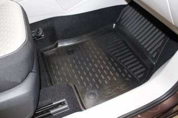 2 199 р. Комплект ковриков салона Element (полиуретан) 5 дверей  Volkswagen Tiguan  Mk2 (2016-2022) (Черные). Увеличить фотографию 3