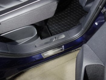 Пороги накладки задние ТСС Volkswagen Tiguan Mk2 дорестайлинг (2016-2020)  (нержавейка полированная)