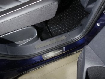 899 р. Пороги накладки задние ТСС  Volkswagen Tiguan  Mk2 (2016-2022) (нержавейка шлифованная). Увеличить фотографию 1