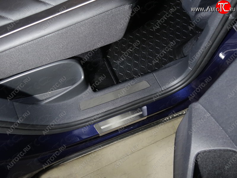 939 р. Пороги накладки задние ТСС  Volkswagen Tiguan  Mk2 (2016-2022) (нержавейка шлифованная)