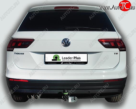 6 999 р. Фаркоп Лидер Плюс. Volkswagen Tiguan Mk2 дорестайлинг (2016-2020) (Без электропакета)