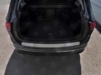 1 649 р. Защитная накладка заднего бампера Russtal  Volkswagen Tiguan  Mk2 (2020-2022) (поверхность шлифованная). Увеличить фотографию 1