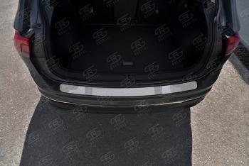 Защитная накладка заднего бампера Russtal Volkswagen Tiguan Mk2 рестайлинг (2020-2022)  (нержавейка зеркальная)