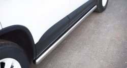 14 849 р. Защита порогов из круглой трубы диаметром 63 мм (Track & Field) Russtal  Volkswagen Tiguan  NF (2011-2017) (Защита порогов с со скосами на торцах (вариант 1)). Увеличить фотографию 9