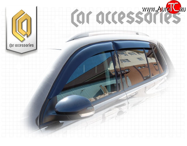 2 169 р. Комплект дефлекторов окон CA Plastic Volkswagen Tiguan NF дорестайлинг (2006-2011) (Classic полупрозрачный, Без хром.молдинга)