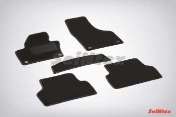 2 699 р. Комплект ворсовых ковриков в салон LUX Seintex  Volkswagen Tiguan  NF (2006-2011) (Чёрный). Увеличить фотографию 1