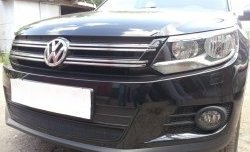 2 099 р. Сетка на бампер Sport&Style Russtal (черная) Volkswagen Tiguan NF рестайлинг (2011-2017). Увеличить фотографию 2