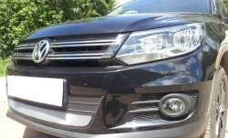 1 299 р. Сетка на бампер Sport&Style Russtal (хром)  Volkswagen Tiguan  NF (2011-2017). Увеличить фотографию 3