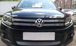 1 299 р. Сетка на бампер Sport&Style Russtal (хром)  Volkswagen Tiguan  NF (2011-2017). Увеличить фотографию 1