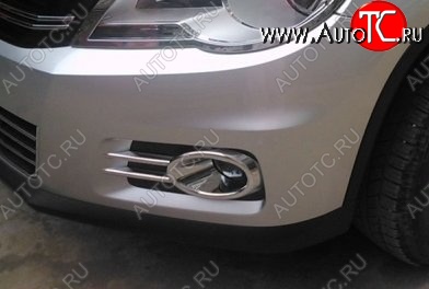 3 599 р. Подиумы противотуманных фар СТ Volkswagen Tiguan NF рестайлинг (2011-2017)