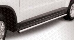 15 649 р. Защита порогов из круглой трубы диаметром 57 мм Slitkoff  Volkswagen Tiguan  NF (2011-2017) (Цвет: нержавеющая полированная сталь). Увеличить фотографию 1
