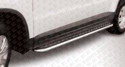 14 399 р. Широкая защита порогов Slitkoff  Volkswagen Tiguan  NF (2011-2017) (Цвет: нержавеющая полированная сталь). Увеличить фотографию 1