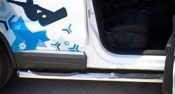 18 799 р. Защита порогов с пластиковыми вставками для ног из круглой трубы диаметром 76 мм (Sport & Style) Russtal  Volkswagen Tiguan  NF (2011-2017) (Защита порогов с со скосами на торцах (вариант 1)). Увеличить фотографию 7