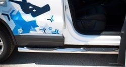 18 799 р. Защита порогов с пластиковыми вставками для ног из круглой трубы диаметром 76 мм (Sport & Style) Russtal  Volkswagen Tiguan  NF (2011-2017) (Защита порогов с со скосами на торцах (вариант 1)). Увеличить фотографию 11