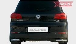 17 054 р. Защита заднего бампера из боковых уголков Souz-96 (d60) Volkswagen Tiguan NF рестайлинг (2011-2017). Увеличить фотографию 1