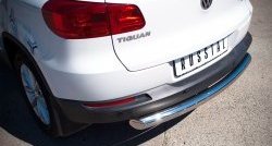 9 249 р. Одинарная защита заднего бампера из трубы диаметром 76 мм (Sport & Style) Russtal Volkswagen Tiguan NF рестайлинг (2011-2017). Увеличить фотографию 4