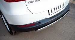13 299 р. Защита заднего бампера (Ø75x42 мм, нержавейка) Russtal Volkswagen Tiguan NF рестайлинг (2011-2017). Увеличить фотографию 3