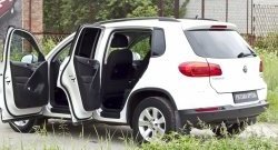 2 459 р. Накладки порожков салона RA Volkswagen Tiguan NF рестайлинг (2011-2017) (Комплект (передние+задние)). Увеличить фотографию 2